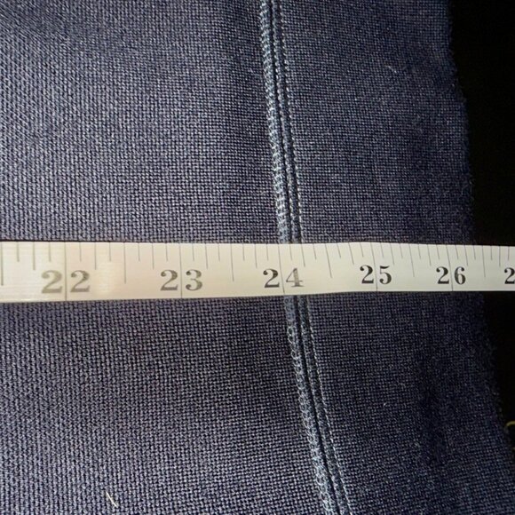 Ferragamo Mens Virgin Wool Bomber Jacket, SZ L, Navy, Zipper w/Leather, RT $1800 - Picture 12 of 14